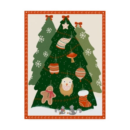 Lisa Powell Braun 'Xmas Trees 2' Canvas Art,24x32